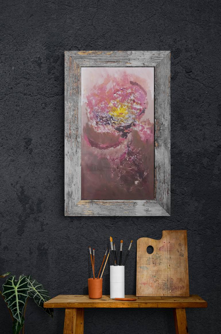 Original Abstract Expressionism Botanic Mixed Media by Iryna Calinicenco