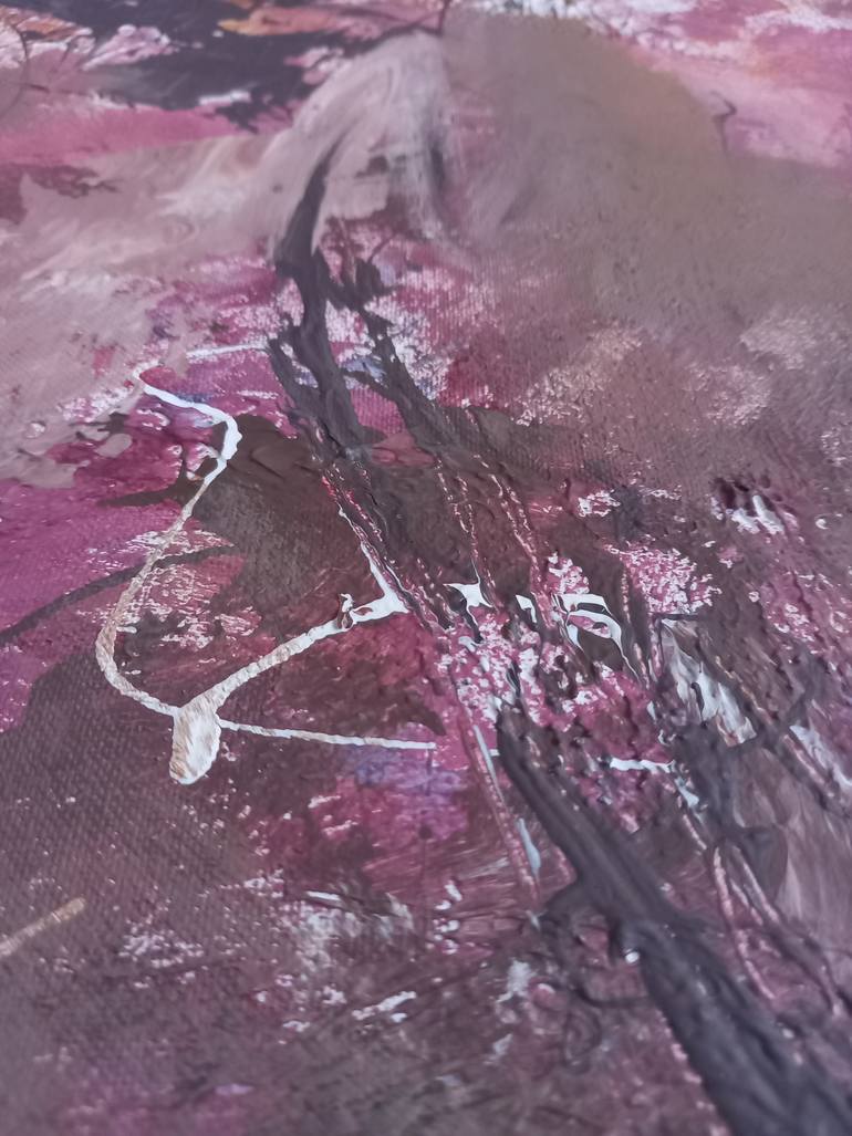 Original Abstract Expressionism Botanic Mixed Media by Iryna Calinicenco