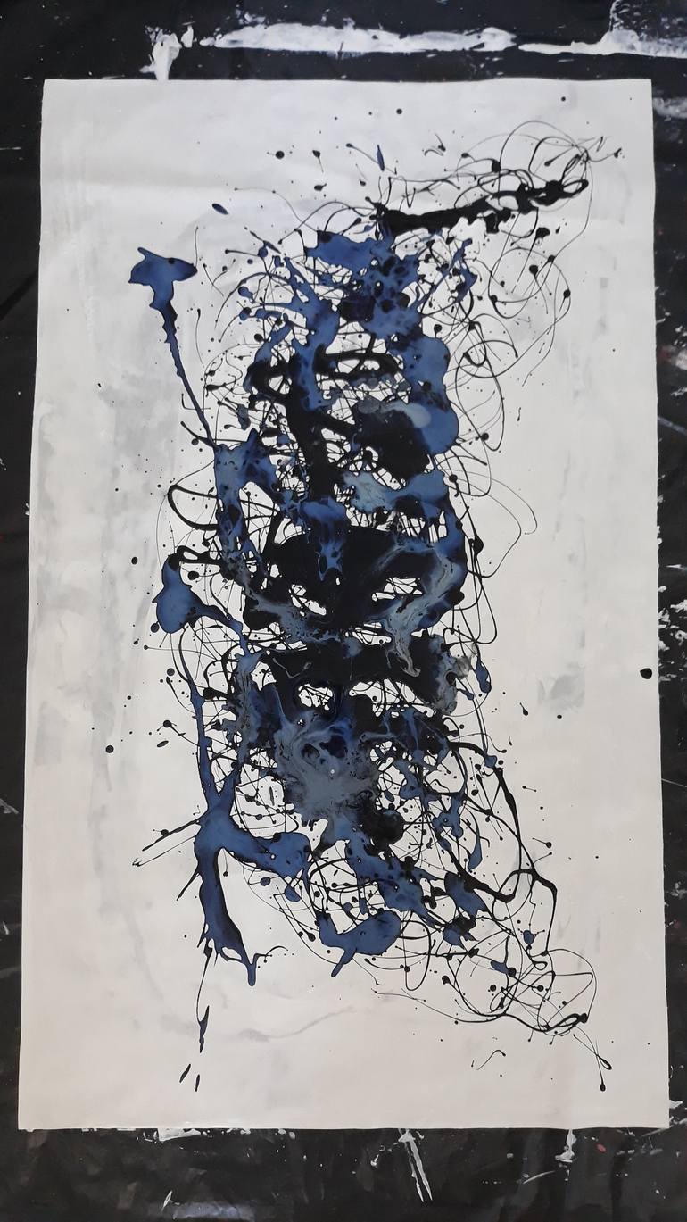 Original Abstract Fantasy Painting by Iryna Calinicenco