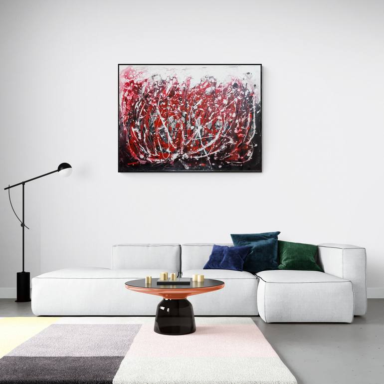 Original Abstract Expressionism Abstract Painting by Iryna Calinicenco