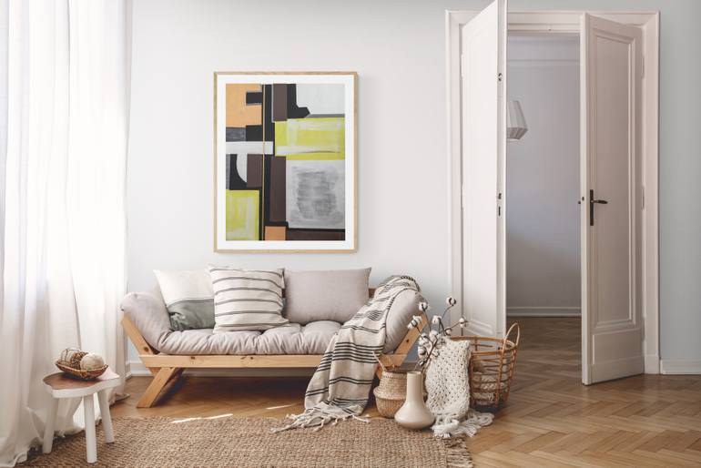 Original Cubism Abstract Painting by Iryna Calinicenco