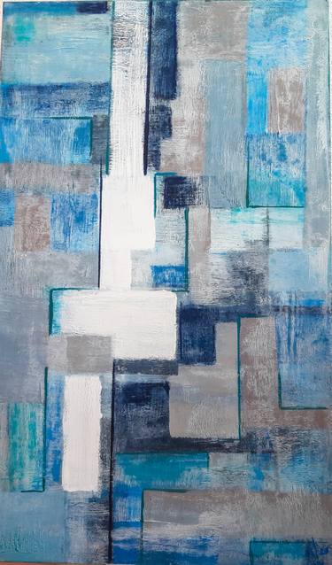 Original Cubism Abstract Paintings by Iryna Calinicenco