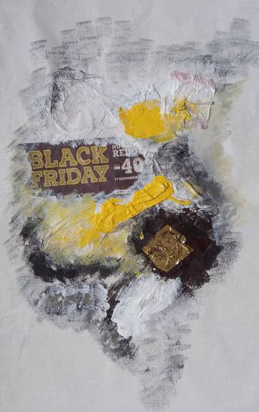 Black Friday collage on wallpaper. Print on canvas or paper thumb