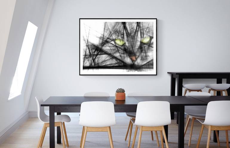 Original Abstract Cats Digital by Iryna Calinicenco