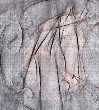 Original Abstract Horse Digital by Iryna Calinicenco