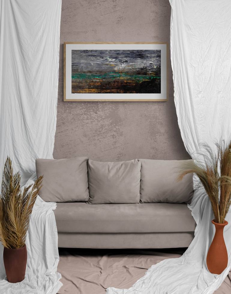 Original Expressionism Landscape Painting by Iryna Calinicenco