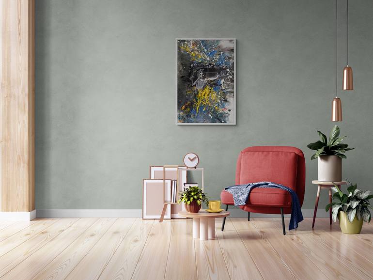 Original Abstract Expressionism People Painting by Iryna Calinicenco