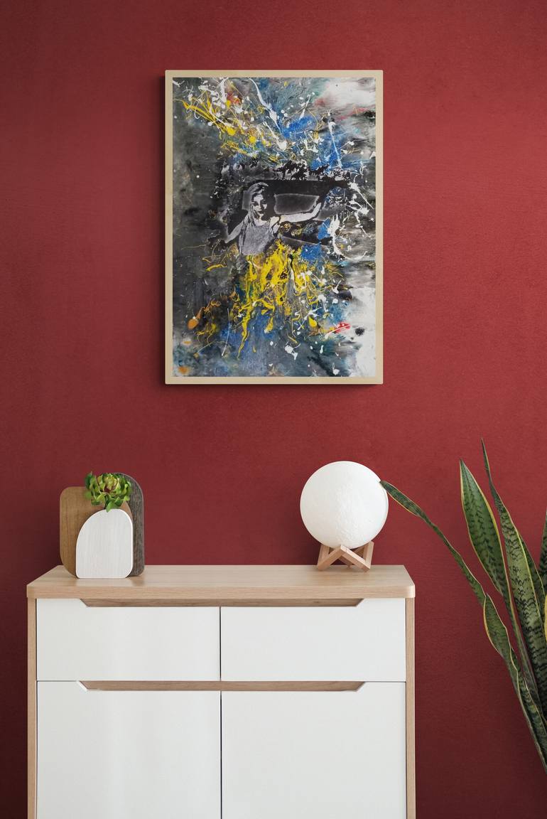 Original Abstract Expressionism People Painting by Iryna Calinicenco