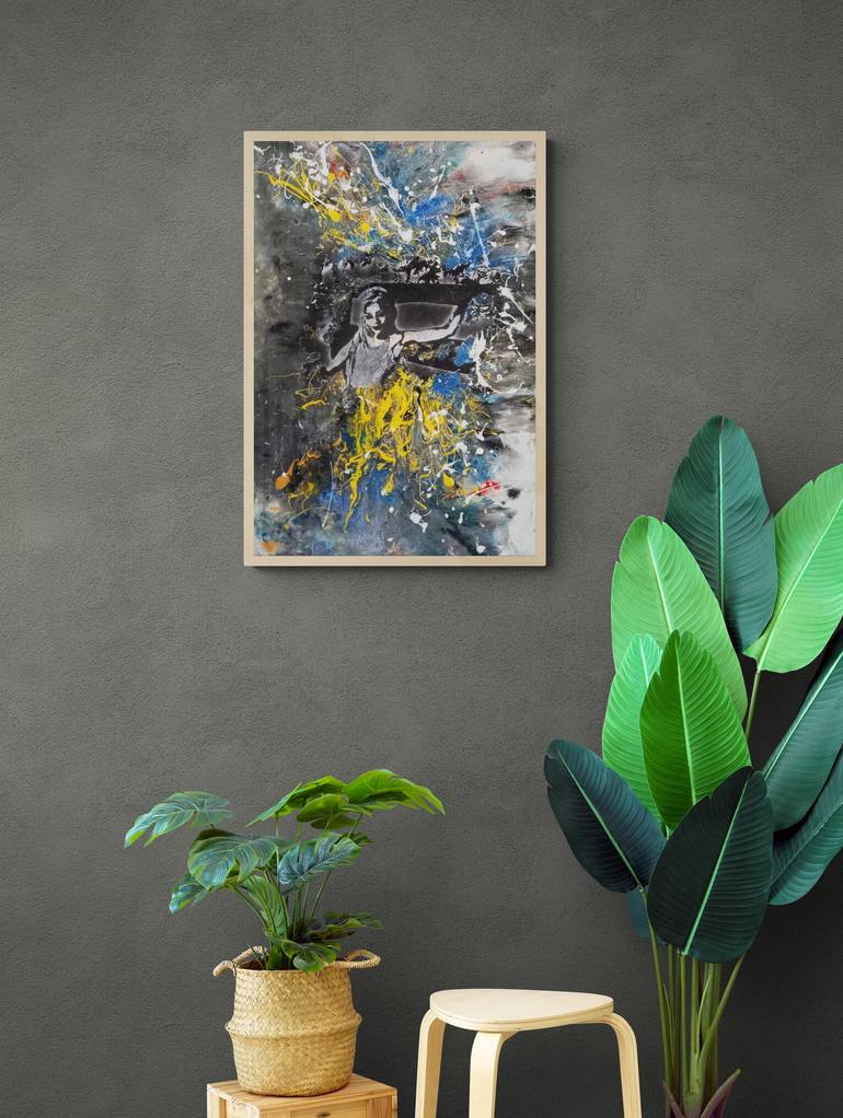 Original Abstract Expressionism People Painting by Iryna Calinicenco