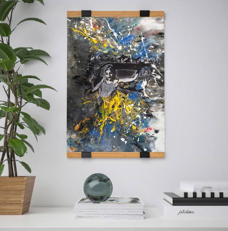 Original Abstract Expressionism People Painting by Iryna Calinicenco