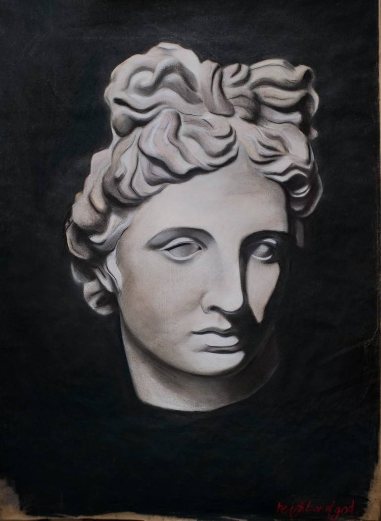 Apollo Belvedere. Draw pastel Drawing by Sara Neighborofgod | Saatchi Art