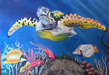 Original Conceptual Seascape Paintings by Hana Kajerová