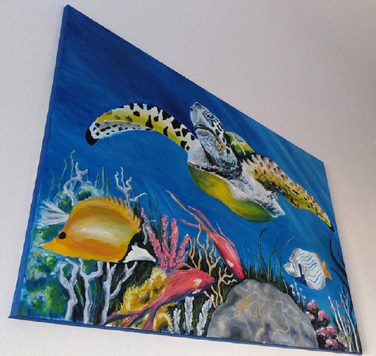 Original Conceptual Seascape Painting by Hana Kajerová