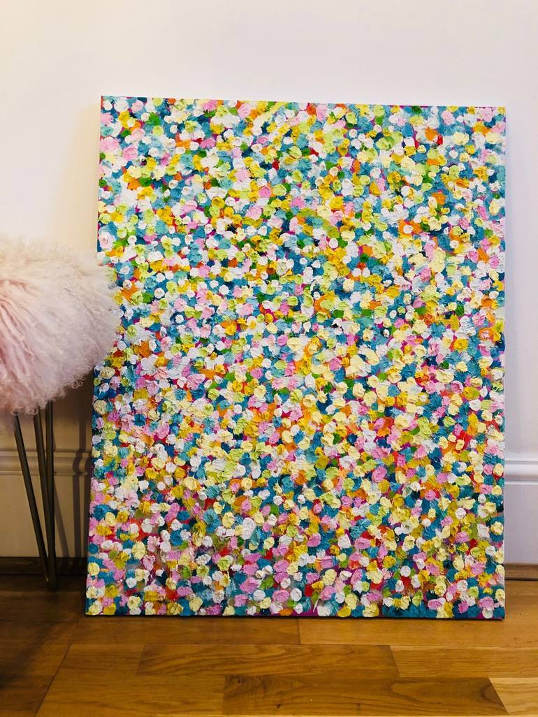 Original Vivid Abstract Painting by Mitchell Brock