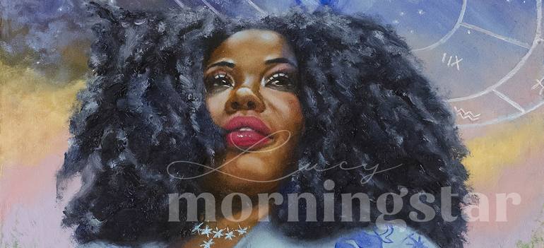 Original Fine Art Portrait Painting by Lucy Morningstar