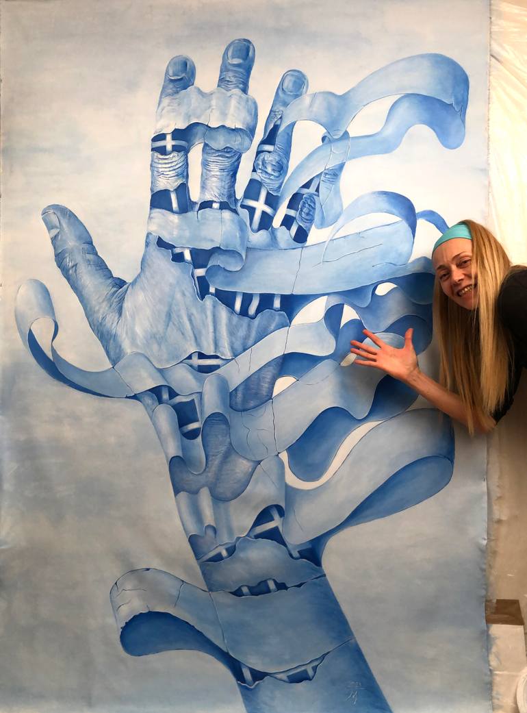 Original Dada Body Painting by Mirena Rhee