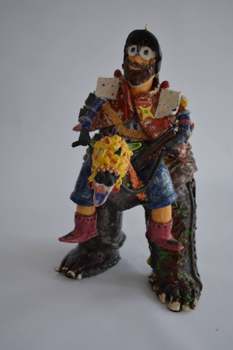 Original Pop Art Fantasy Sculpture by Louise L