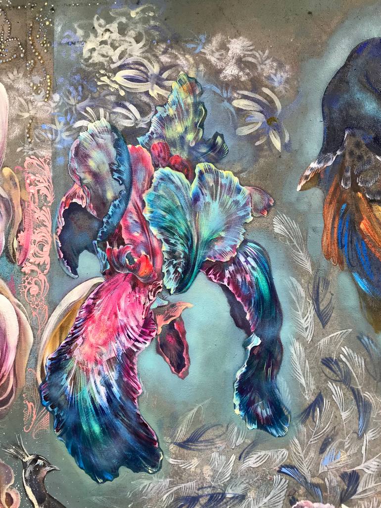 Original Art Nouveau Animal Painting by Karine Paronyanc