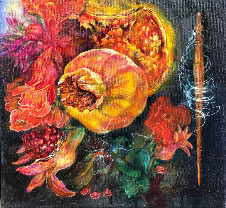 Original Symbolism Still Life Painting by Karine Paronyanc