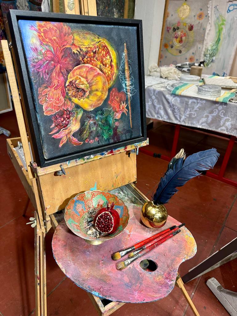 Original Symbolism Still Life Painting by Karine Paronyanc
