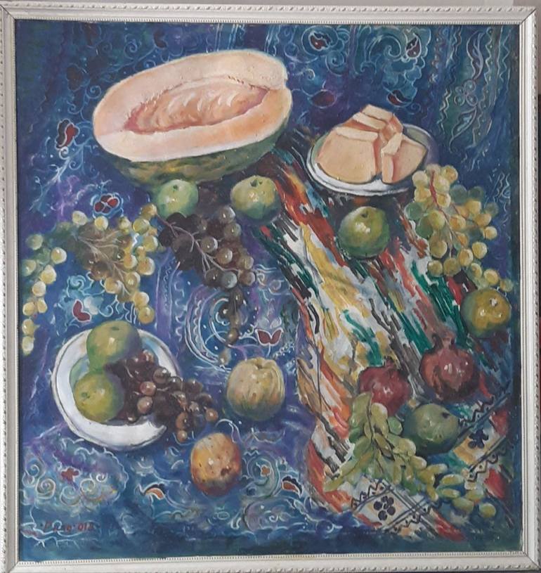 Still life with fruits Painting by Rahimjon Rizamuhamedov | Saatchi Art