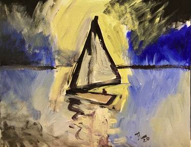Original Abstract Boat Paintings by John Anthony Lawrence