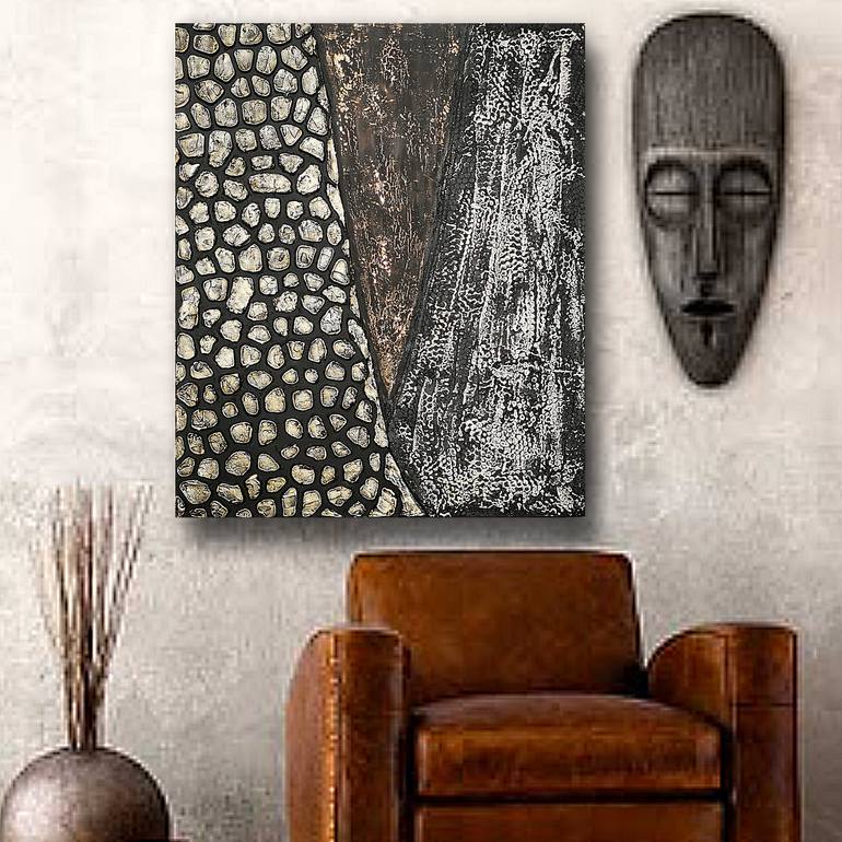 Original Art Deco Abstract Painting by Elena Ivchenko