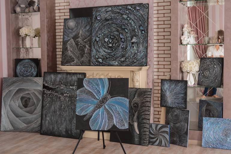Original Abstract Animal Painting by Elena Ivchenko