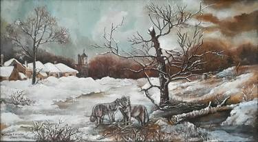 Wolves in winter thumb