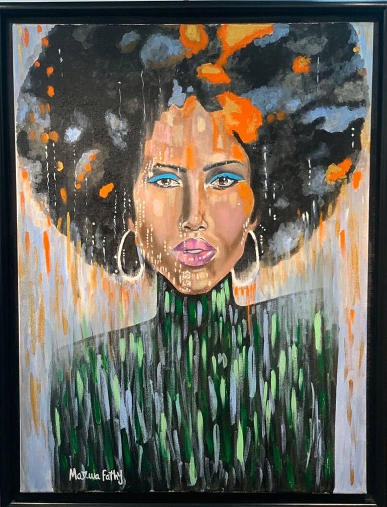 Original Abstract Portrait Paintings by Marwa Fathy