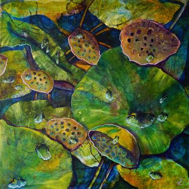 Original Abstract Botanic Paintings by Dora Stork