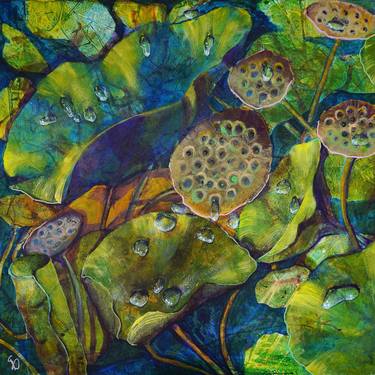 Original Abstract Botanic Paintings by Dora Stork