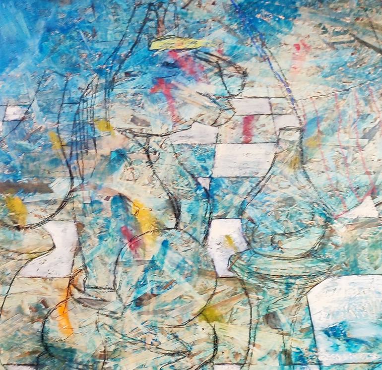 Original Abstract Expressionism Politics Painting by Dora Stork