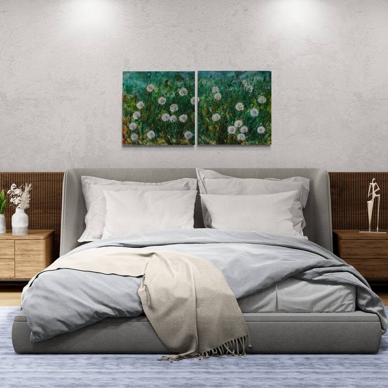 Original Abstract Botanic Painting by Dora Stork