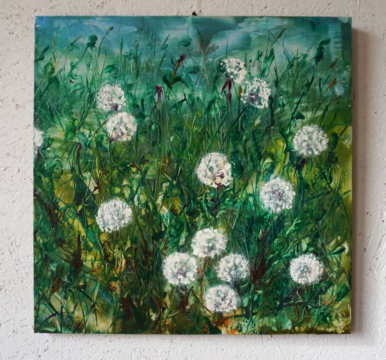 Original Abstract Botanic Painting by Dora Stork