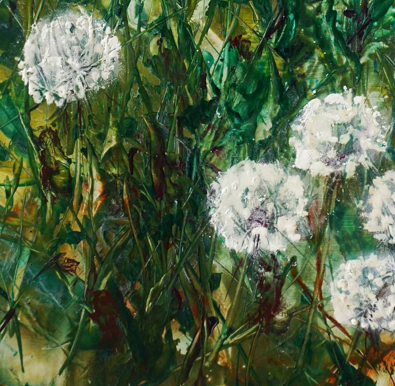 Original Abstract Botanic Painting by Dora Stork