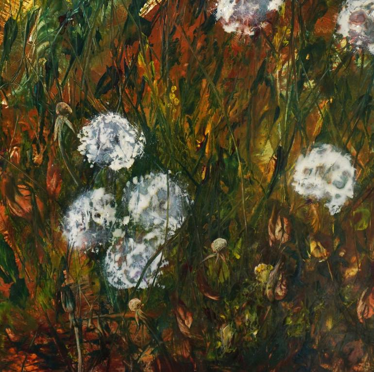 Original Abstract Expressionism Botanic Painting by Dora Stork