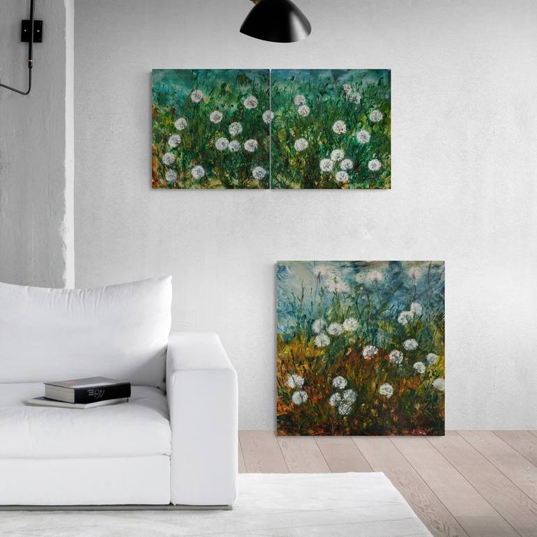 Original Abstract Expressionism Botanic Painting by Dora Stork