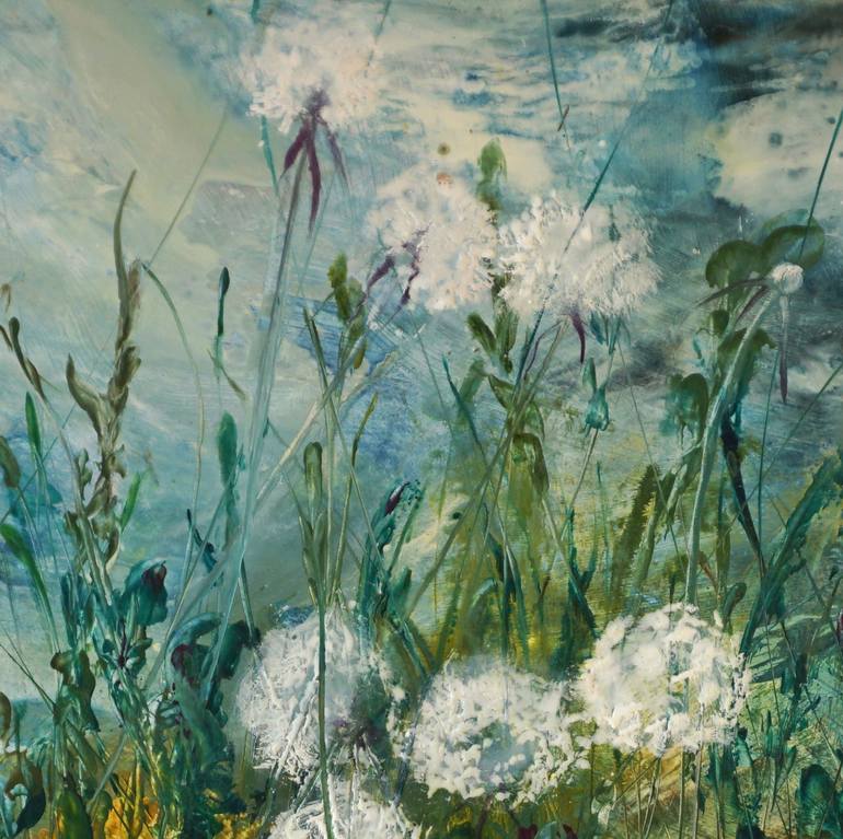 Original Abstract Expressionism Botanic Painting by Dora Stork