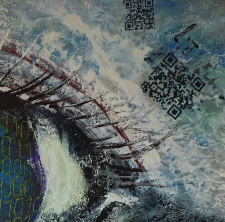 Original Abstract Expressionism Science/Technology Painting by Dora Stork
