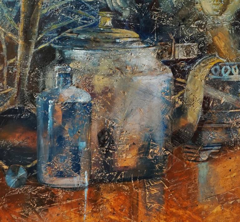 Original Abstract Still Life Painting by Dora Stork