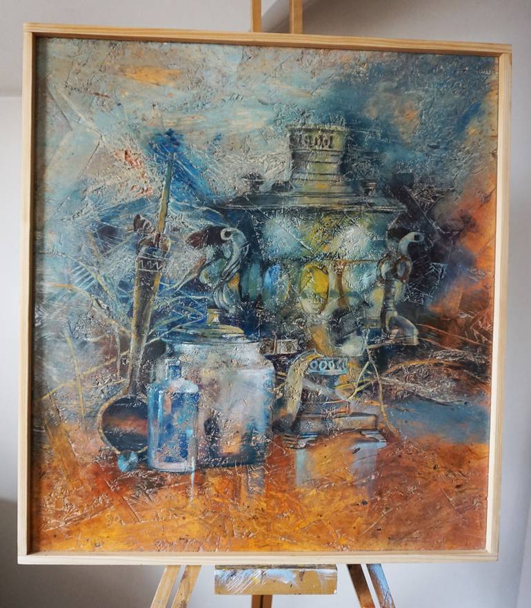 Original Abstract Still Life Painting by Dora Stork