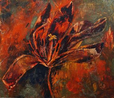 Print of Abstract Expressionism Floral Paintings by Dora Stork