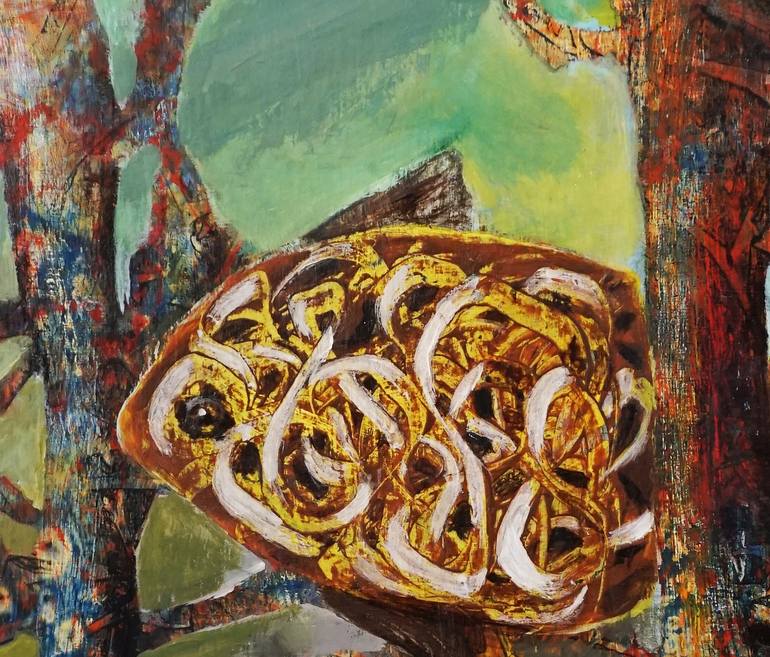 Original Abstract Expressionism Abstract Painting by Dora Stork