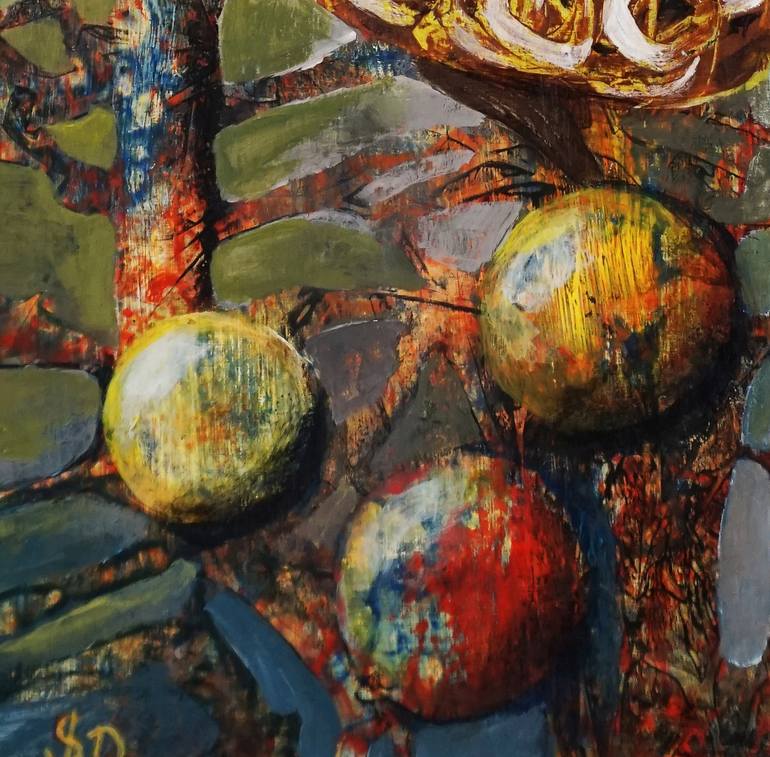 Original Abstract Expressionism Abstract Painting by Dora Stork