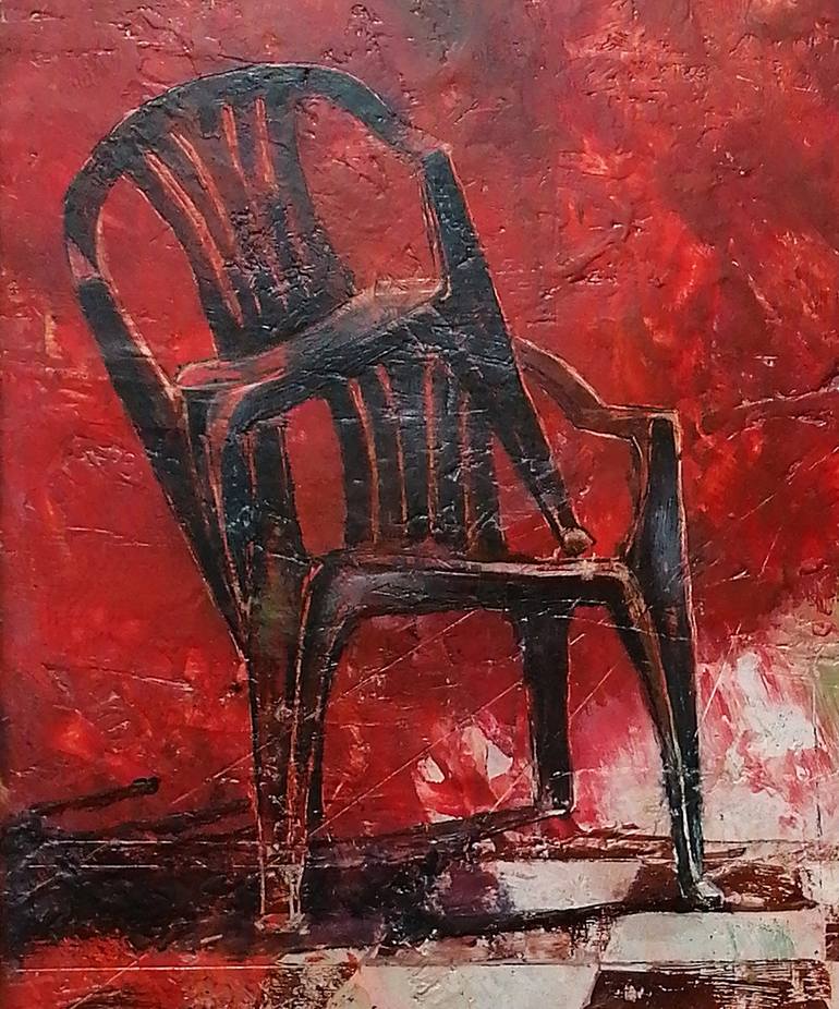 Original Abstract Politics Painting by Dora Stork