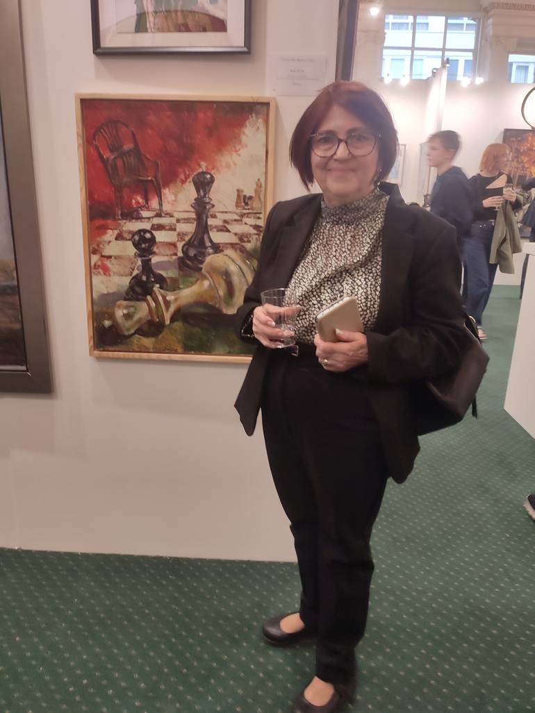 Original Abstract Politics Painting by Dora Stork