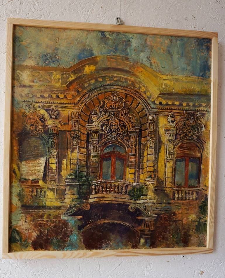 Original Architecture Painting by Dora Stork