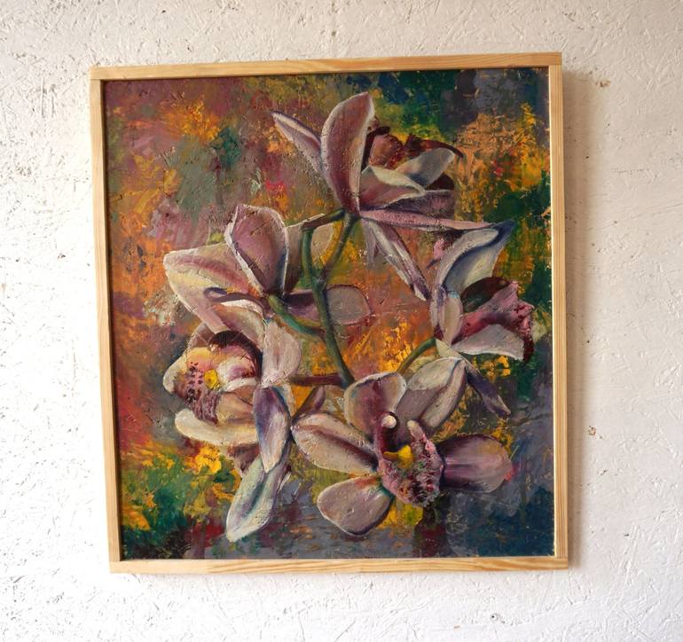 Original Abstract Expressionism Botanic Painting by Dora Stork