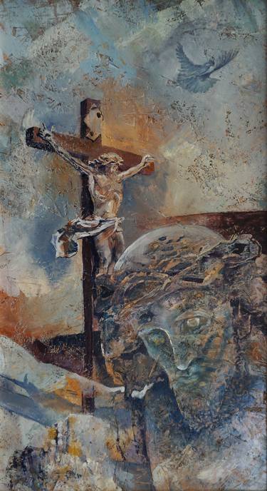Crucifix Of Havihegy, Pécs   (hot wax on OSB) thumb